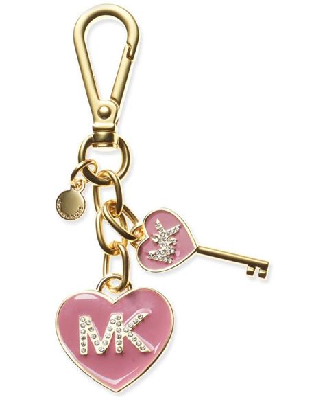 michael michael kors mk enamel heart key fob rot|AUTHENTIC NEW MICHAEL KORS FUSCHIA MK ENAMEL .